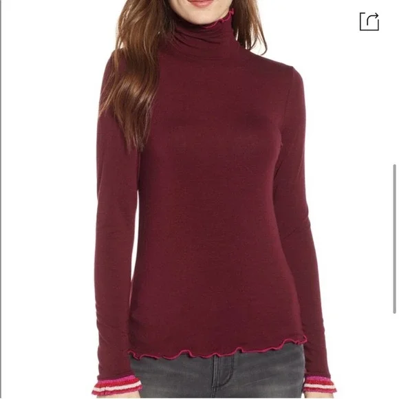 SPLENDID X Margherita Dolce Vita Ruffle Turtleneck - Picture 3 of 12